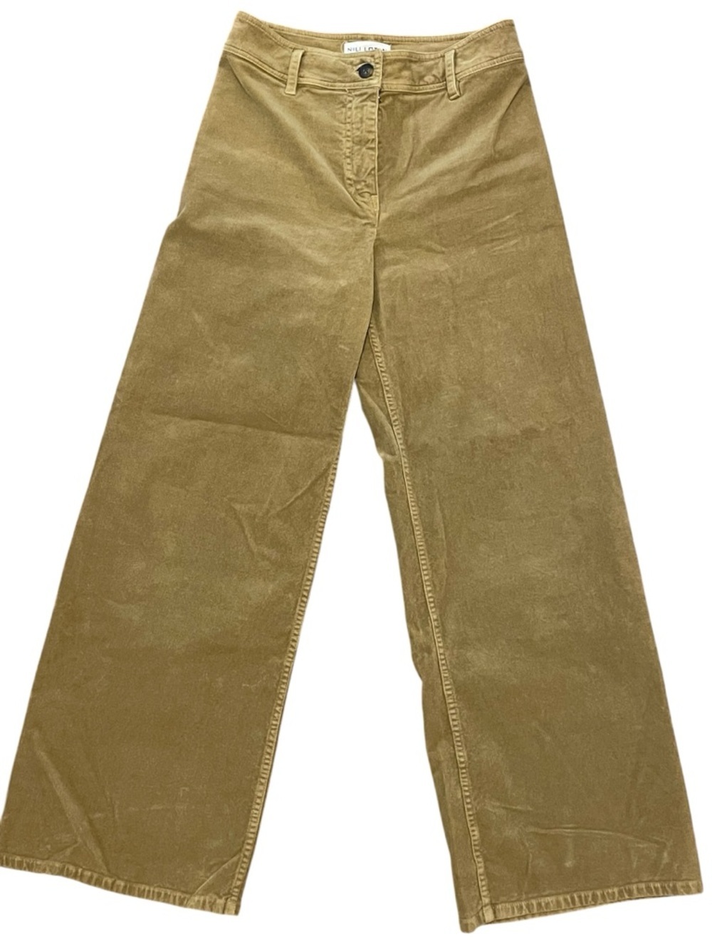 NILI LOTAN Megan Mid Rise Wide Leg Corduroy pants in Tan Size 2 - Picture 4 of 10